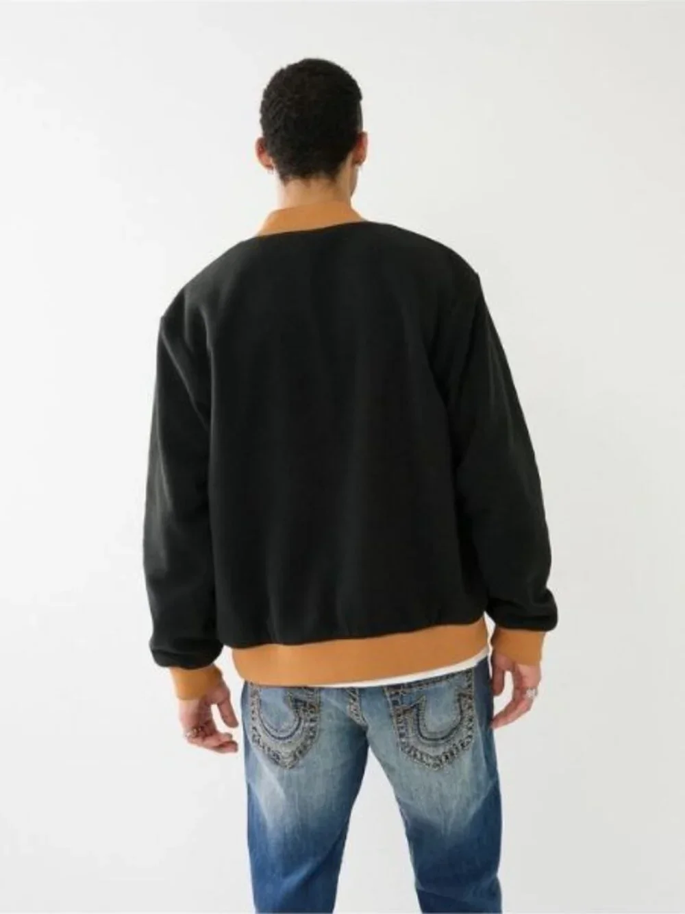 NEW True Religion Men's XXL Fleece Bomber Jacket NWT $199